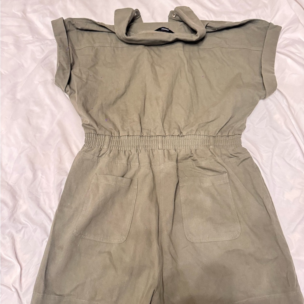 Olive Green Jumpsuit - Picture 3 of 4